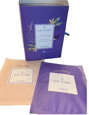 Foot Pads Box of 16 Premium Foot Patches Organic Lavender Vanilla  Aromatherapy
