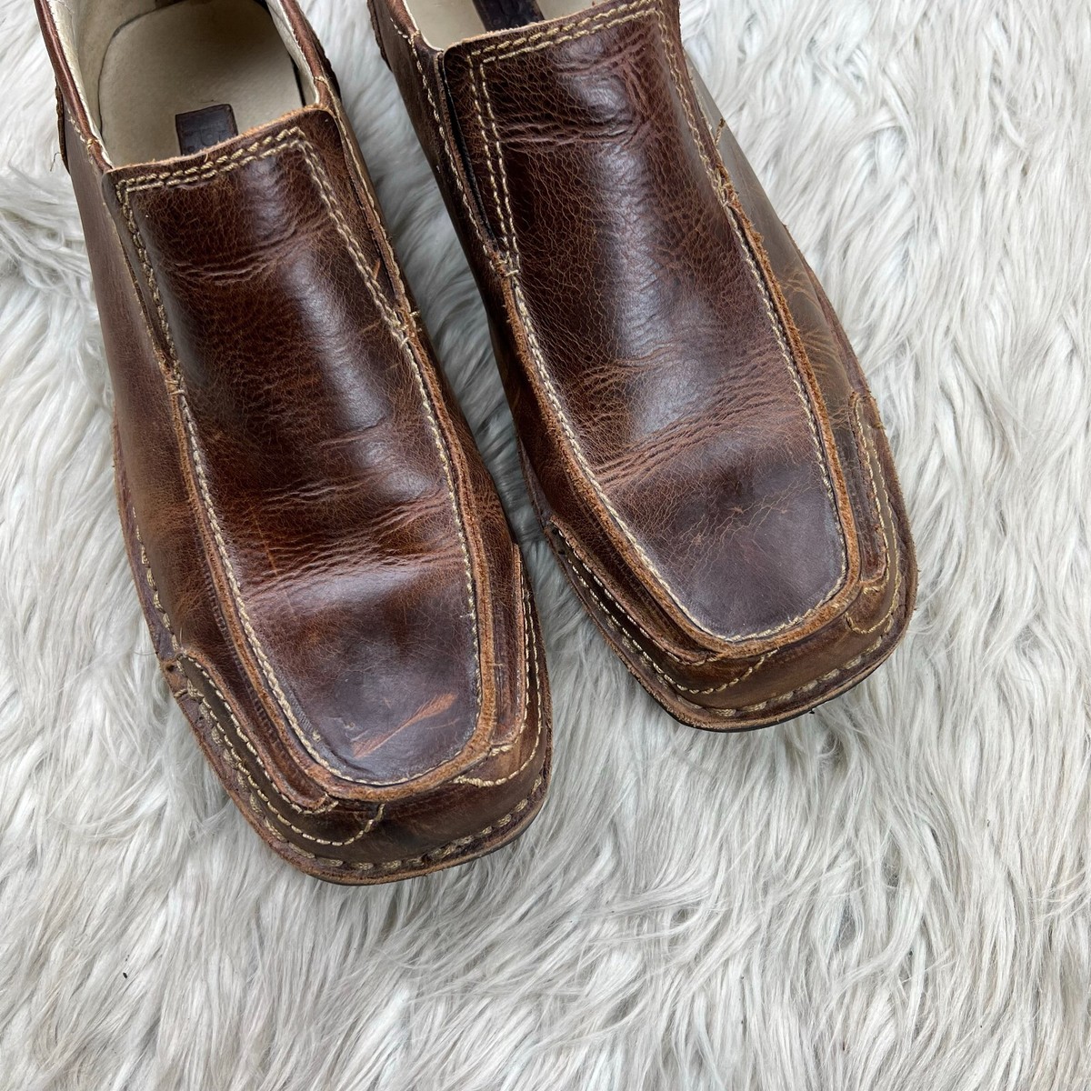Bed Stu Slip On Shoes Men\'s 10 Caramel Leather Workshop Business Casual Loafers Men main image 4