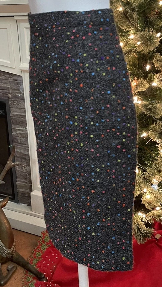 Vertigo Paris Women Gray With Multicolor “confetti” Wool Blend Skirt Sz 8 (40) - Image 3 of 4