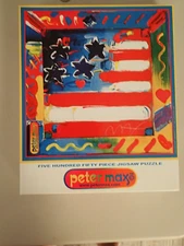 PETER MAX 550 pc Puzzle Flag with Heart ceaco 1999 Beatles SEALED NEW  VERY rare