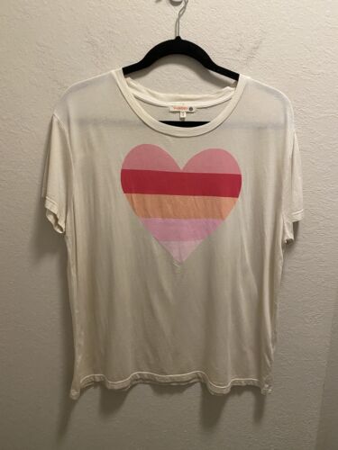 Sundry Striped Heart T-shirt Size 2