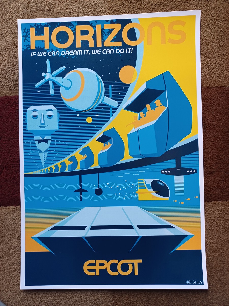 1983 Disney Epcot Horizons Future World 11x16 Poster | eBay