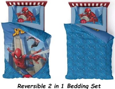 Spider Man Single Duvet Cover Bedding Set Disney Marvel Boys Bedding Super Soft - Image 1 of 4