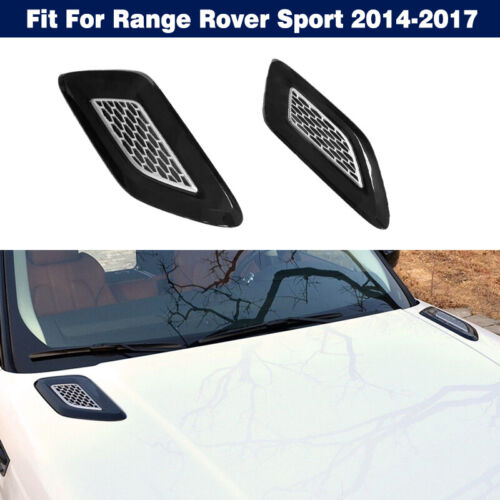 Pair Front Hood Air Vent Grille Cover Panel Trim For Range Rover Sport 2014-2017 - Foto 9 di 10