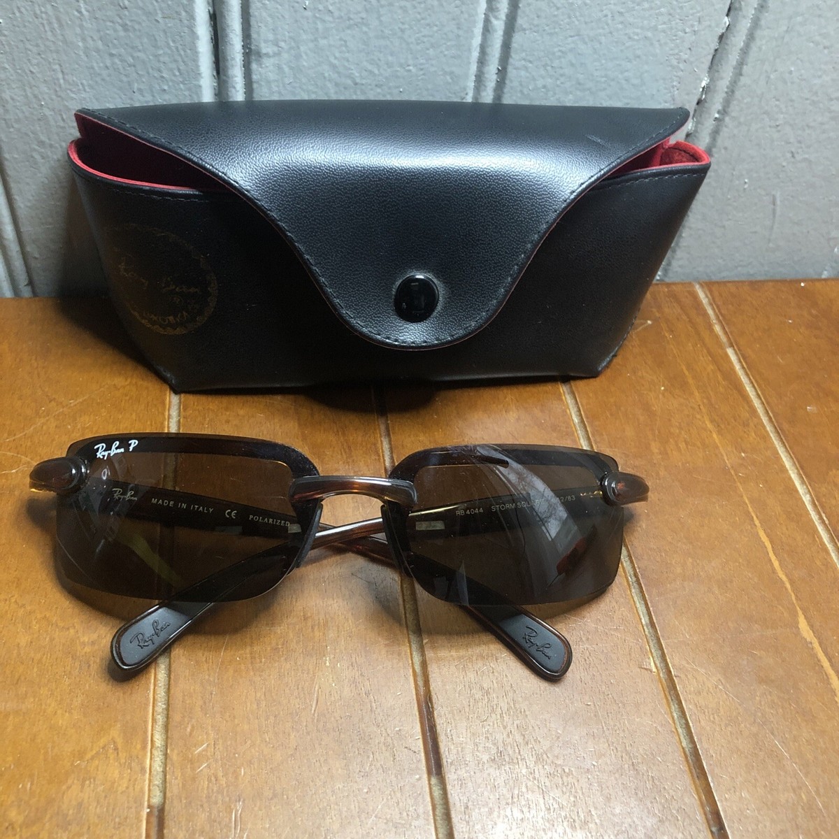 RAY BAN RB4044 STORM SQUARE 649/83 SLEEK BROWN POLARIZED RAY BAN RB4044 STORM SQUARE 649/83 SLEEK BROWN POLARIZED