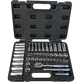 47 Pc. 3/8" Drive 6 Point SAE and Metric Pro Socket Set ATD-1245 Brand New! - Afbeelding 1 van 2