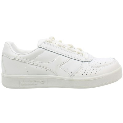 Diadora Elite B. Lace-Up White Smooth Leather Mens Trainers 501.170595.01_C4701