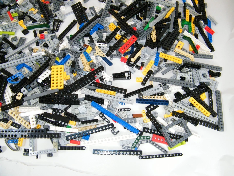 3 LBS LEGO TECHNIC CLAVIJAS, PINES, CONECTORES DE EJE, NEGRO, GRIS, AZUL, 75% LEGO 2 Foto 4 de 4