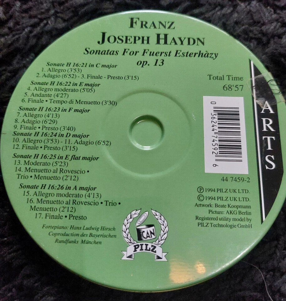 Franz Joseph Haydn Sonatas for Fuerst Esterhazy op 13 ARTS 447459-2 Can Pilz - Bild 3 von 3