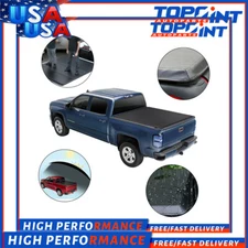 FIT FOR 2004-2021 FORD F-150 F150 SOFT 4-FOLD TONNEAU COVER 5.5FT 66" BED BLACK
