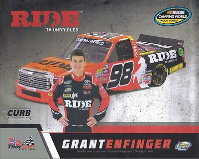 2017 GRANT ENFINGER ''RIDE TV'' #98 NASCAR CWTS TRUCK POSTCARD