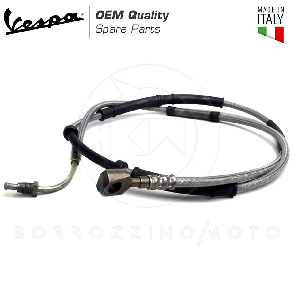 Tuyau De Frein Avant Complet OLYMPIA Pour PIAGGIO VESPA PX 125 150 200 1998-2007 - Photo 1/3
