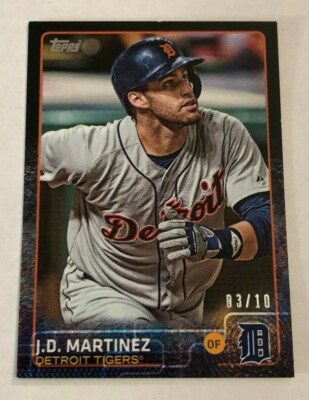 2015 Topps MINI Online Exclusive J.D. MARTINEZ BLACK #03/10 Made Tigers/Red Sox