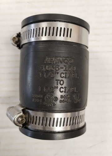 Fernco 1056-150 1-1/2 Zoll. Flexible PVC Rohrkupplung für Gusseisen und Kunststoff