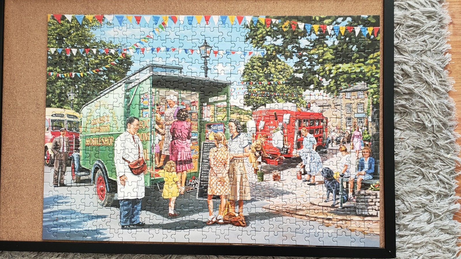 Gibsons 4 x 500 Piece Jigsaws "Mitchell's Mobile Shop" By Trevor