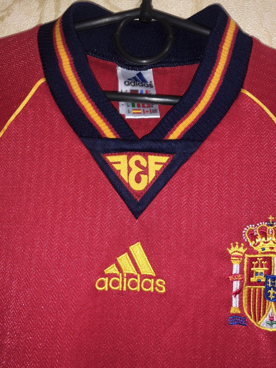 Rare Spain 1998-1998 Home National Football Team Jersey Size M