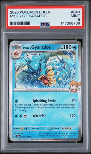 Misty's Gyarados 049/182 Sv10: Destined Rivals - Reverse Holo PSA 9