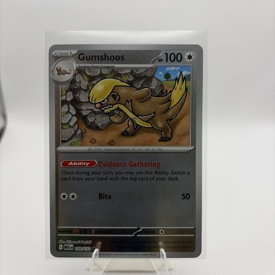 Gumshoos Me01 Mega Evolution Uncommon 110/132 Reverse Holo 50 Bite