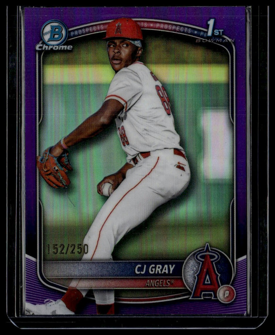 2025 Bowman Draft #BDC-197 CJ Gray Chrome Purple Refractor #/250