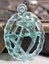 Vintage plastic NATIVE AMERICAN BOW AND TOMAHAWK Gumball charm prize jewelry