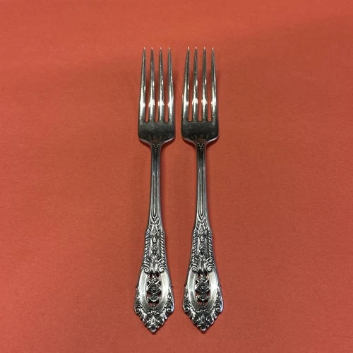 Pair of WALLACE ROSE POINT STERLING SILVER 7” FORKS