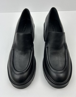 Vince Women s Rowe Platform Black Leather Loafers Sz. 8.5 Medium