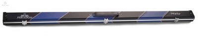 Snooker Koffer Peradon - Halo - für 3/4-geteilte Queues, Black and Blue Stripe