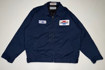 Vintage Chevrolet Chevy GMC Patch Logo Bob Mechanic Work Delivery Jacket | L