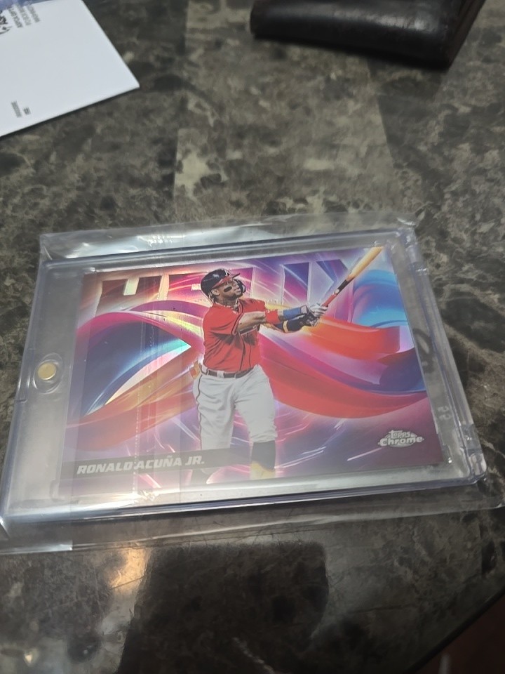 🔥Ronald Acuna Jr. 2025 Topps Chrome Helix Case Hit SSP Atlanta Braves