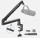 Professional Studio Low Profile Mic Arm with Extended Riser Cable Adjustable