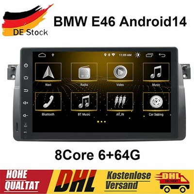 6+64G Autoradio für BMW E46 M3 Rover75 DAB 9-Zoll GPS CarPlay +DSP RDS BT 8-Kern