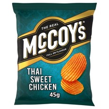 10 Packets McCoy's Thai Sweet Chicken Grab Bag Crisps 45g