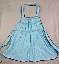 Vintage 60s 70s Full Apron Or Smock Gingham Plaid Check Country Farm Girl Crafts