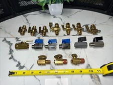 16 QTY! BULK- BRASS PETCOCK DRAIN VALVE FUEL TAP 1/4" STATIONARY 30009 PN63 -NEW