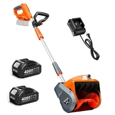 Taskstar 20V 12*6-Inch Electric Snow Blower 23FT Throw Distance Cordless Snow Sh