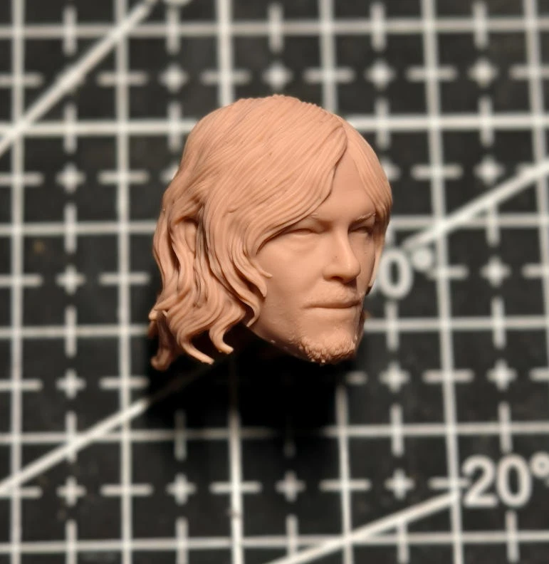 Unpainted 1/6 1/18 1/12 Sam Man Head Sculpt For 3.75" 6" 12" Action Figure - Image 3 of 3