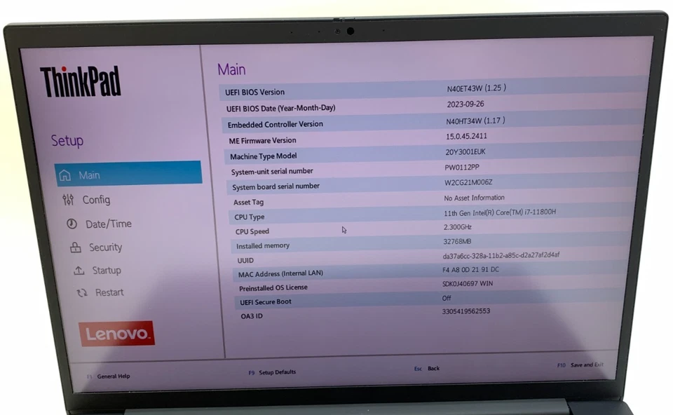 Lenovo ThinkPad P1 · i7-11800H · 32GB · 512GB, photo 3 of 5