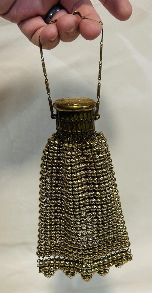 Antique Whiting & Davis Beggars Bag Gate Top Purse Rare! - Image 4 of 4