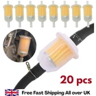 20x Inline Fuel Filter Large Universal Fit 6mm & 8mm Pipes - Petrol Fuel Filters