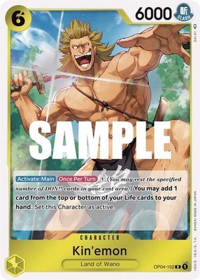 One Piece Kin'emon (OP04-102/202) OP04 Kingdoms of Intrigue NM FOIL