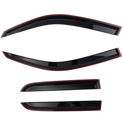 Window Rain Guards for Toyota 4Runner 2003-2009 Visor Vent Adhesive Black
