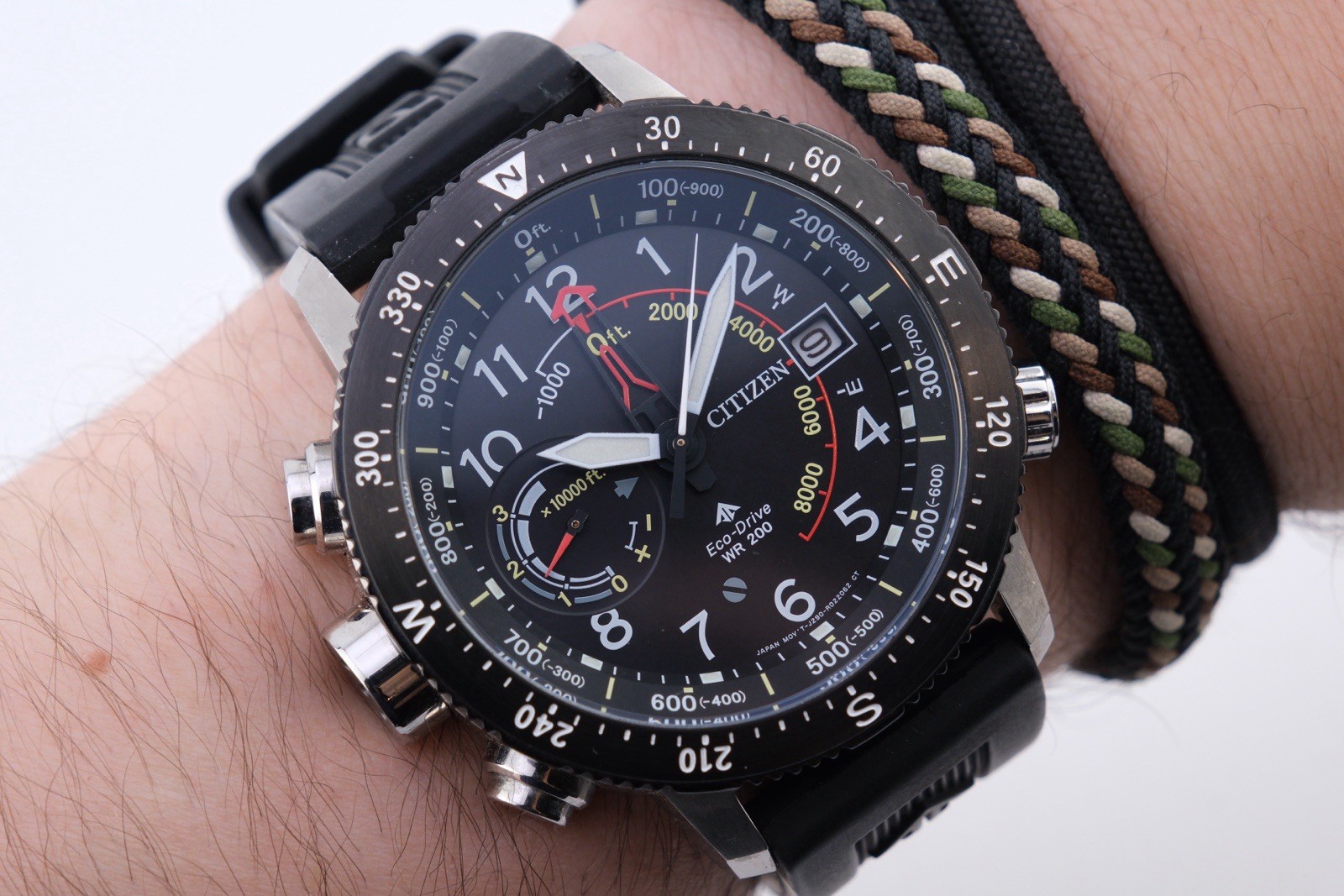 Citizen BN5058-07E Men's Eco-Drive Promaster Altichron Black Dial Watch Works