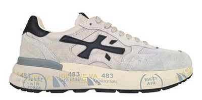 Premiata Herren Schuhe Sneaker Wildleder Stoff MICK0.1_8236 Grau Schwarz