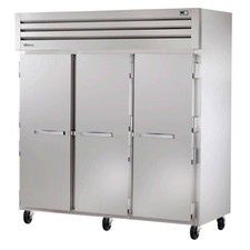 True STG3R-3S 77" 3-Section Reach-In Refrigerator w/ 3 Solid Doors, Top Mount...