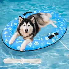 Large Dog Pool Float - 59"X39" Dog Pool Float for Large Dogs, Puncture Proof pet