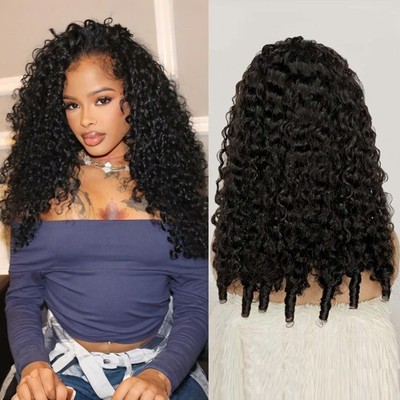 Halbperücke Echthaar Burmesisch Curly 3 in 1 Seamless Flip Over Damenperücke