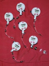Gifts Lot Of 6 Nurse Retractable Clip Name Badge Holders....