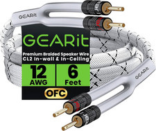 12AWG Gauge (2 X 4Mm²) Premium Heavy Duty Braided Speaker Wire (1.8 Meters / 6 F