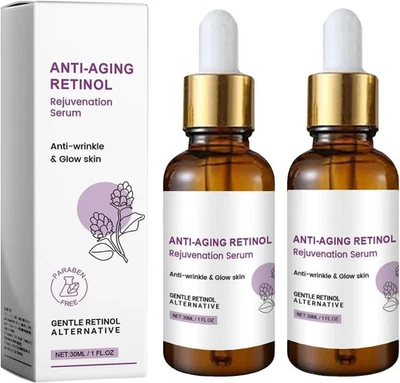 PTOSYAPE Bakuchiol Retinol Rejuvenation Serum Bakuchiol Retinol Care Moisturizing 2PCS