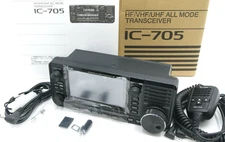 IC-705 HF/VHF/UHF Transceiver + Mic + Box Excellent Cond.